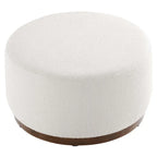 Tilden Large 23/29/38 Round Boucle Upholstered Ottoman