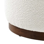 Tilden Large 23/29/38 Round Boucle Upholstered Ottoman