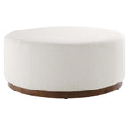 Tilden Large 23/29/38 Round Boucle Upholstered Ottoman