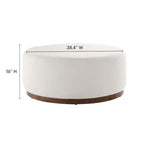 Tilden Large 23/29/38 Round Boucle Upholstered Ottoman