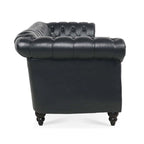 GEITIN 84.65 PU Rolled Arm Chesterfield 3 Seater Sofa
