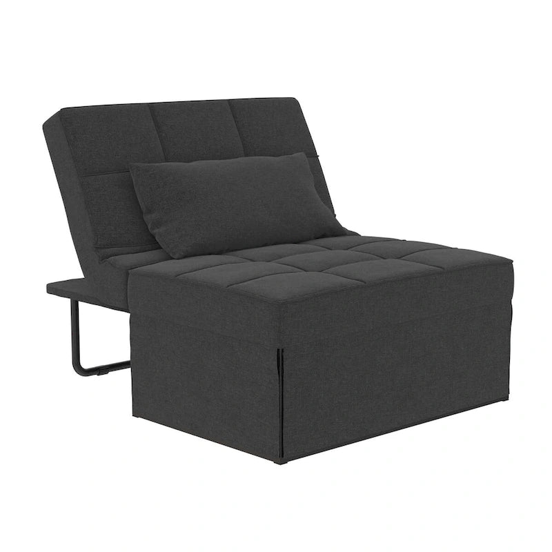 RealRooms Convertible Lounger Ottoman Sofa Chair with 4-in-1 Design