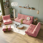 Teddy Velvet Sofa Bean Bag Couch Sets