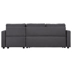 Grey L-Shape Sectional Sleeper Sofa with Storage