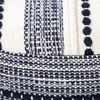 HomeRoots 18 Blue 100% Cotton Ottoman