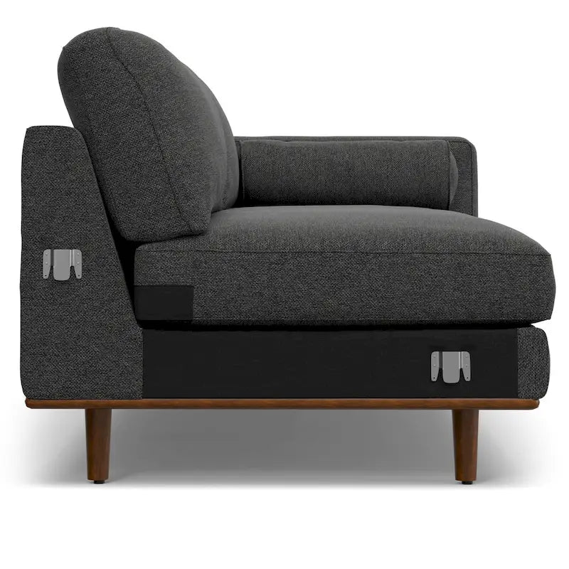 WYNDENHALL Brixley Mid Century 102 inch Wide Left Sofa Sectional