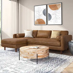WYNDENHALL Brixley Mid Century 102 inch Wide Left Sofa Sectional