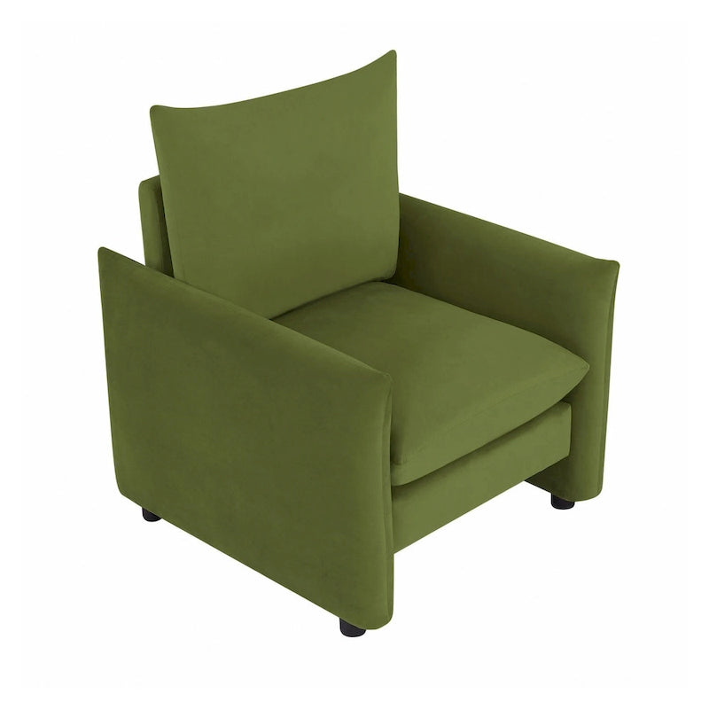 33-inch Modern Low-Profile Armchair with Plush Cushioning