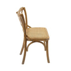 Delilah Brown Rattan Bentwood X-Back Bench