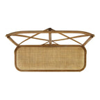 Delilah Brown Rattan Bentwood X-Back Bench