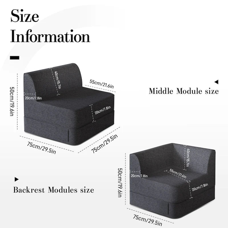 Modular Foam Floor Sofa - Configurable Sectional Component