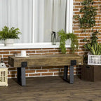 Garden Bench with Metal Legs