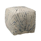 Kirk Wool Upholstered Ottoman, Ivory