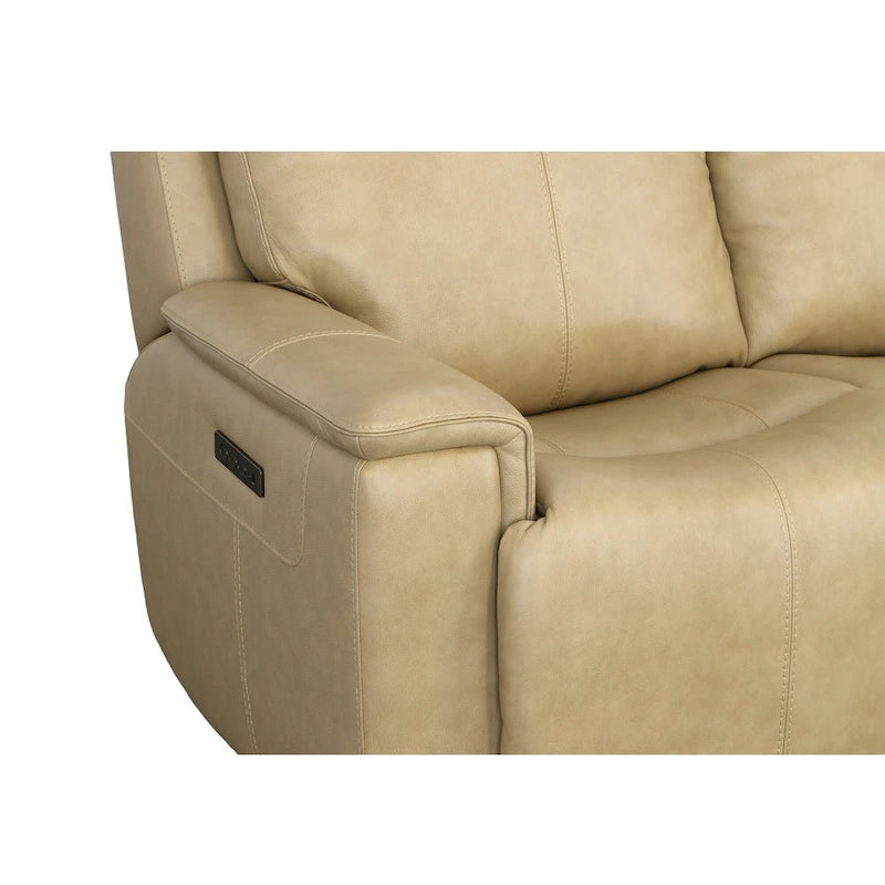 Odell Zero Gravity Top Grain Leather Power Reclining Loveseat with Power Headrests & Lumbar by Flexsteel - 64 x 42 x 41