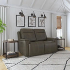 Odell Zero Gravity Top Grain Leather Power Reclining Loveseat with Power Headrests & Lumbar by Flexsteel - 64 x 42 x 41