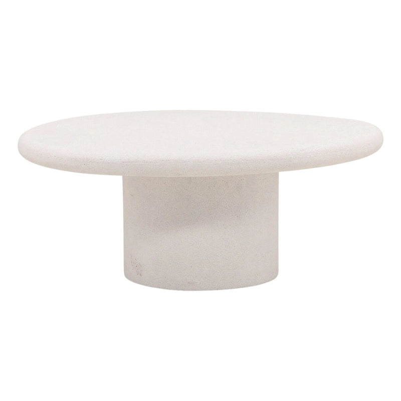 Rowan Concrete Terrazzo Coffee Table, White