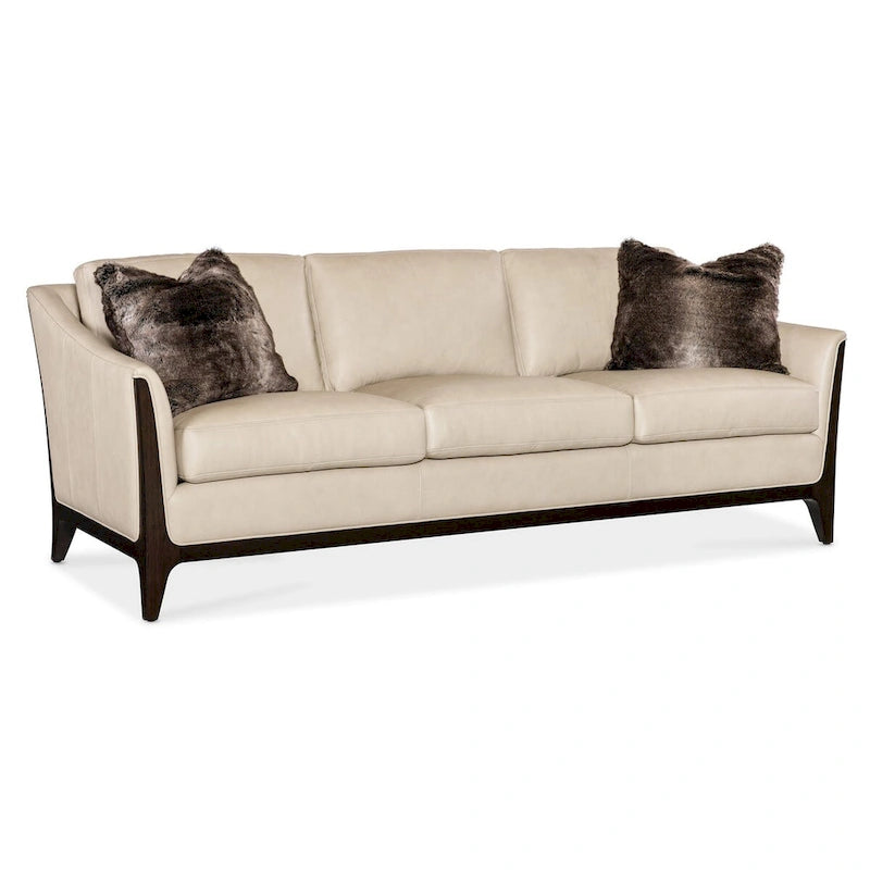 Tular Leather Sofa, Cream