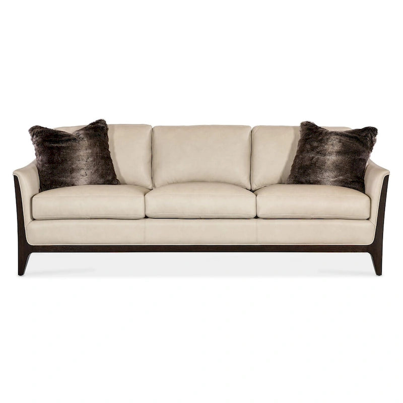 Tular Leather Sofa, Cream