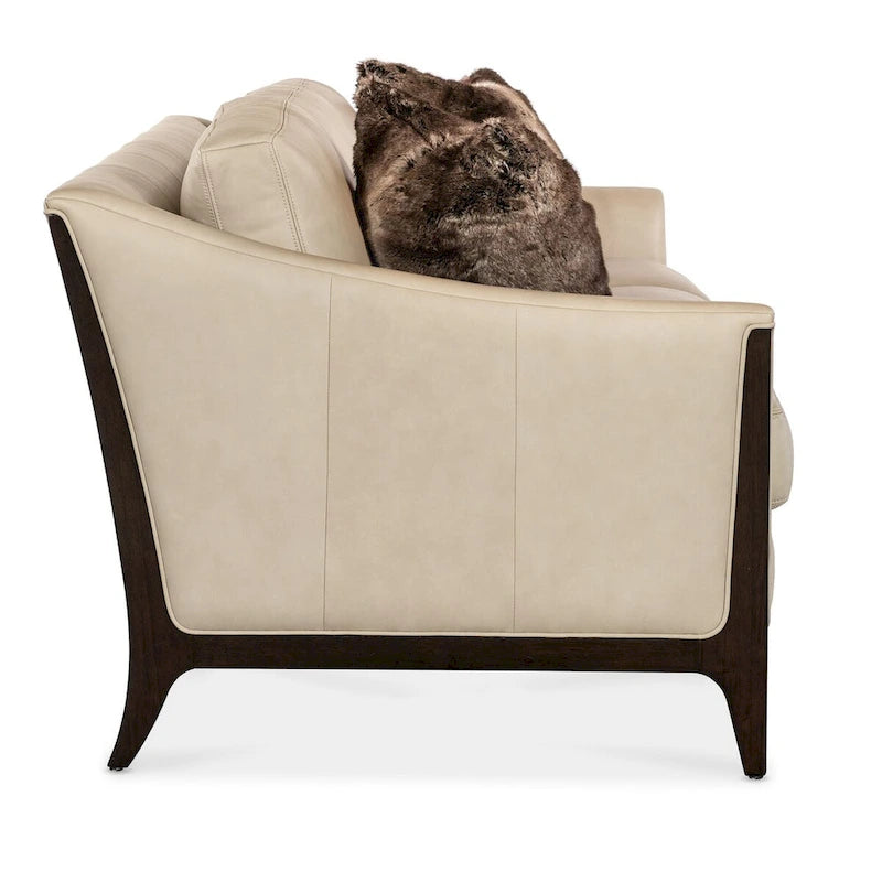 Tular Leather Sofa, Cream