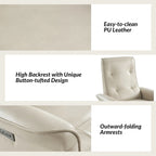 Valentin Modern Faux Leather Swivel Power Recliner with USB Ports by HULALA HOME