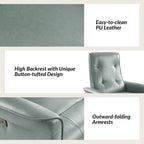 Valentin Modern Faux Leather Swivel Power Recliner with USB Ports by HULALA HOME