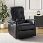 Valentin Modern Faux Leather Swivel Power Recliner with USB Ports by HULALA HOME