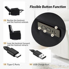 Valentin Modern Faux Leather Swivel Power Recliner with USB Ports by HULALA HOME