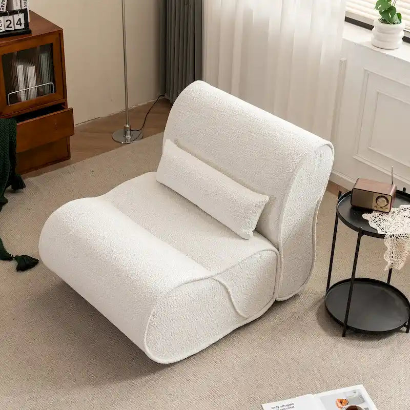 Soft Pellet Velvet Recliner, Comfortable Lounge Chair with Waist Pack Padding, Ideal for Living Room, Bedroom or Office