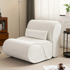 Soft Pellet Velvet Recliner, Comfortable Lounge Chair with Waist Pack Padding, Ideal for Living Room, Bedroom or Office