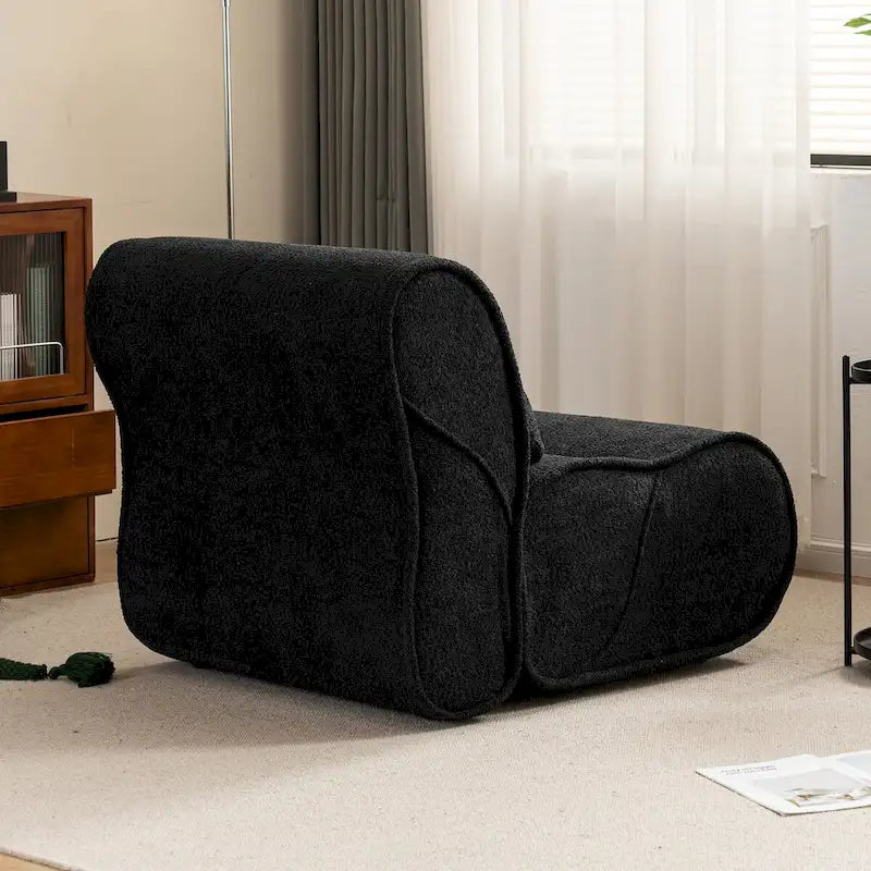Soft Pellet Velvet Recliner, Comfortable Lounge Chair with Waist Pack Padding, Ideal for Living Room, Bedroom or Office