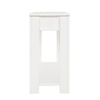 63 Pine Wood Console Table with 4 Drawers and 1 Bottom Shelf