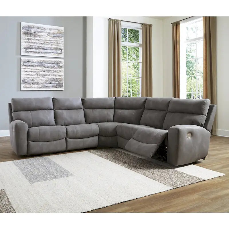 Signature Design by Ashley Next-Gen DuraPella 5-Piece Power Reclining Sectional - 105.5W x 104.5D x 42H