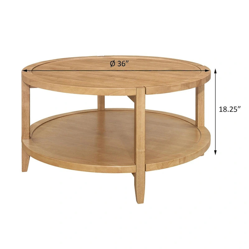 Isbell Maple Coffee Table with Shelf