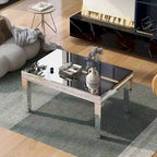 Mirrored Coffee Table with Adjustable Height