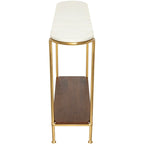 Micheale Marble Mixed Media Modern Console Table - 30H x 43W x 11D