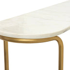 Micheale Marble Mixed Media Modern Console Table - 30H x 43W x 11D