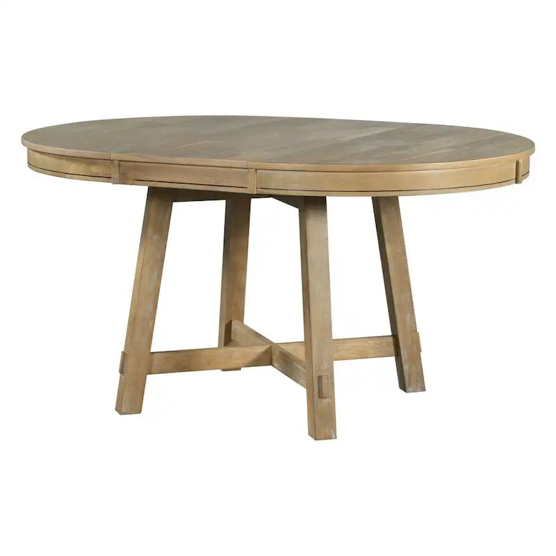 Farmhouse Round Extendable Dining Table