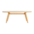 Striped Surfboard Oval Coffee Table, Multicolor