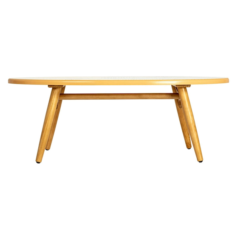 Striped Surfboard Oval Coffee Table, Multicolor