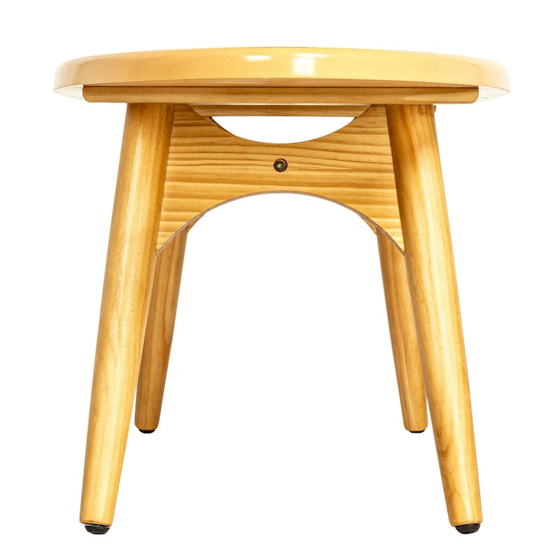 Striped Surfboard Oval Coffee Table, Multicolor