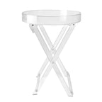 DesignStyles Round Acrylic Folding Tray Table