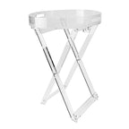 DesignStyles Round Acrylic Folding Tray Table