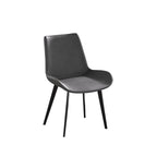 Mid-Century Brown Dining Chair (Set of 2) PU Leather Upholstered Side Chair