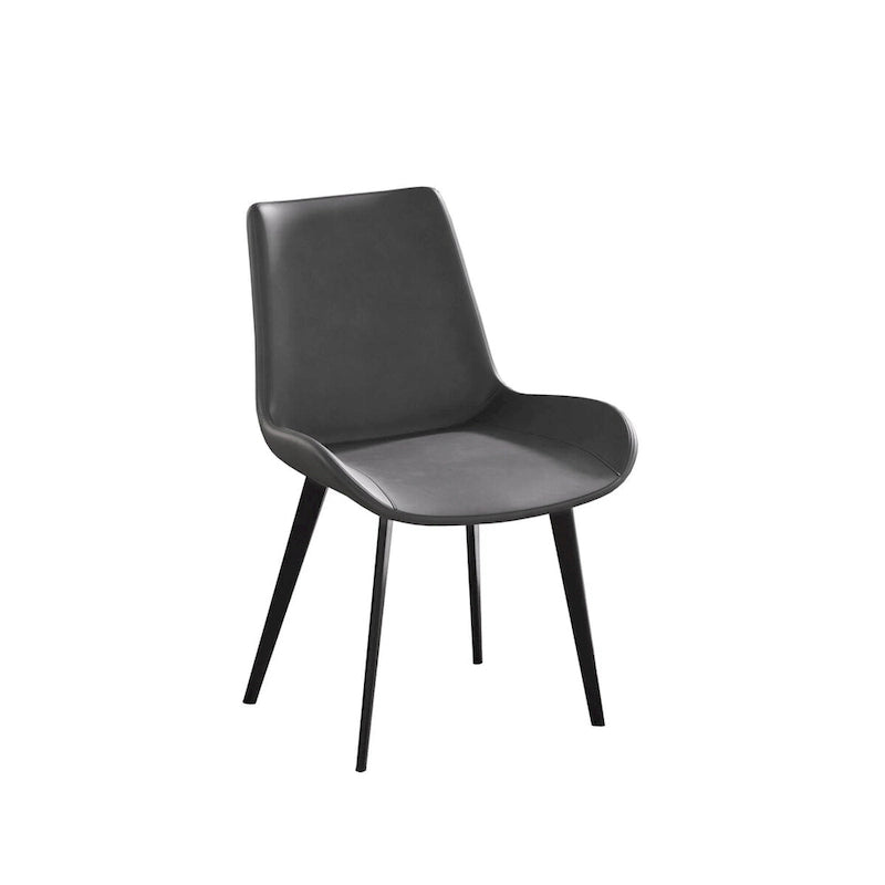 Mid-Century Brown Dining Chair (Set of 2) PU Leather Upholstered Side Chair