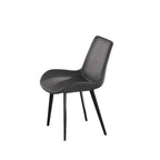 Mid-Century Brown Dining Chair (Set of 2) PU Leather Upholstered Side Chair