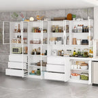 Modular Buffet and Display Cabinet - Modular Design in Pristine White