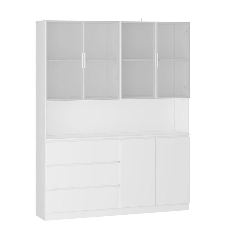 Modular Buffet and Display Cabinet - Modular Design in Pristine White