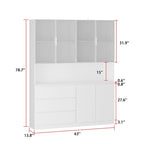 Modular Buffet and Display Cabinet - Modular Design in Pristine White