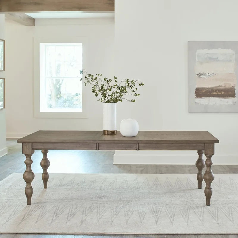 Americana Farmhouse Dusty Taupe Rectangular Leg Table