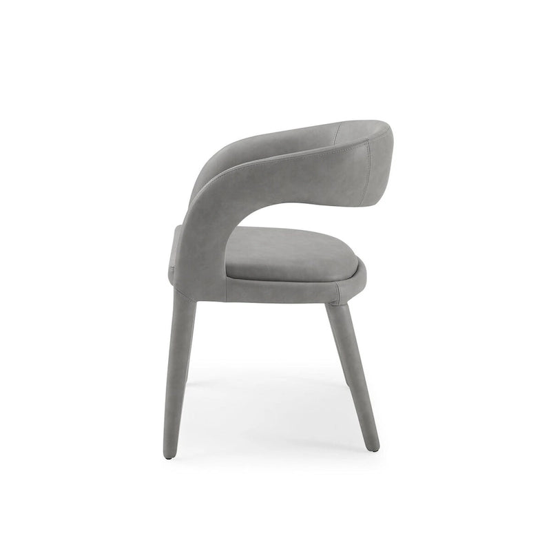 Modrest Faerron Modern Grey Leatherette Dining Chair